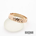 Handmade 14K Gold Traditional Hawaiian Ring (4mm Width Barrel)