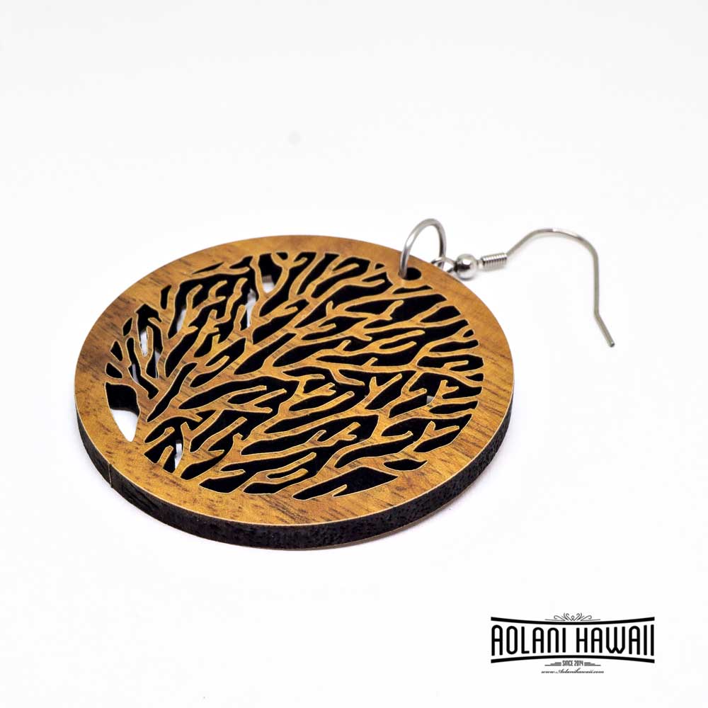 Wooden tree deals of life earrings
