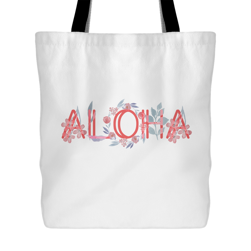 Floral Aloha Logo Tote Bag