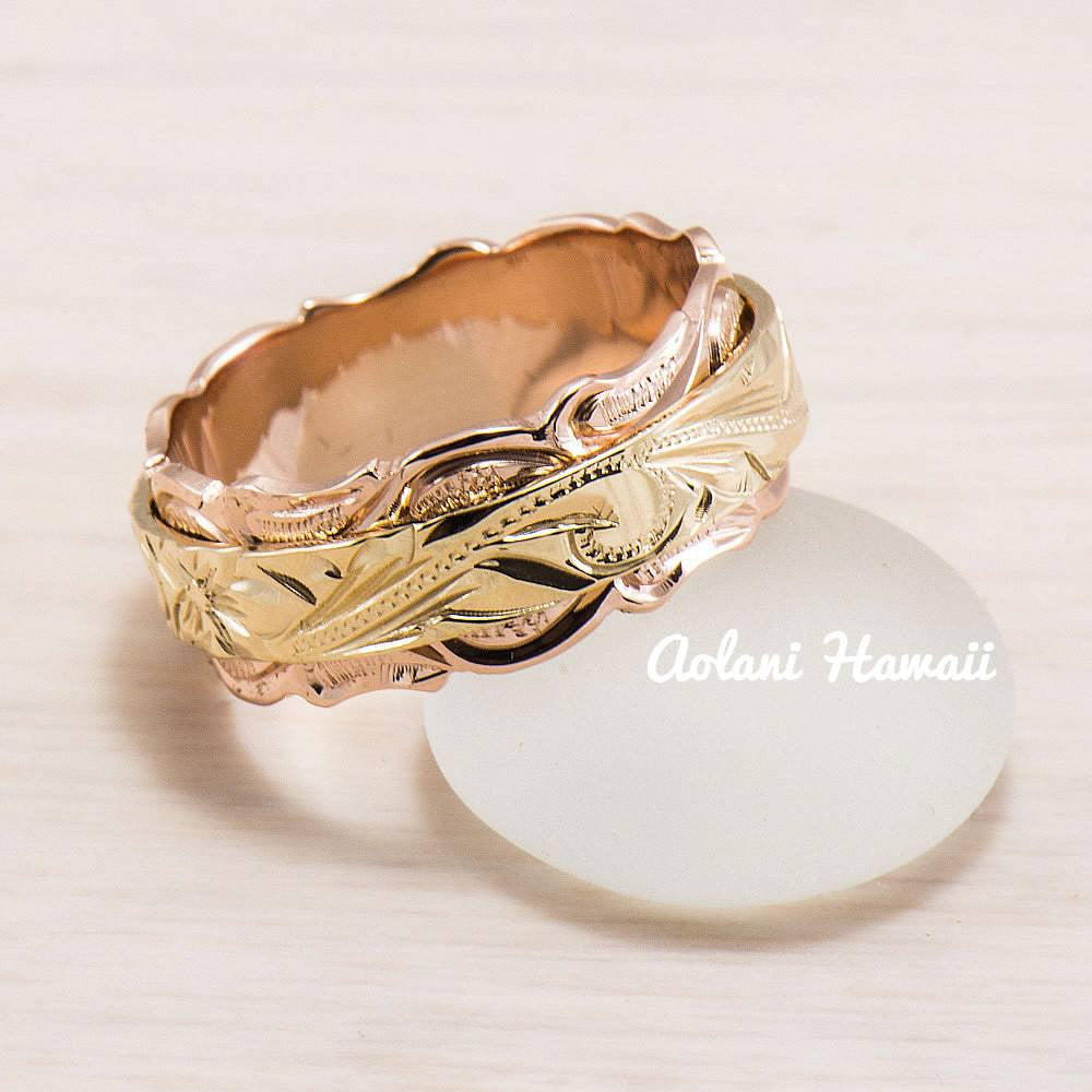 【VINTAGE】HAWAIIAN JEWELRY バングル 14K（WG） VINTAGE】HAWAIIAN JEWELRY バングル 14K（WG） 名入れ無料 オーダー