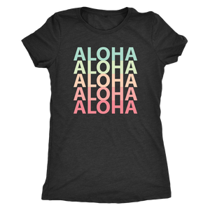 Womens Rainbow Aloha Logo T-Shirt