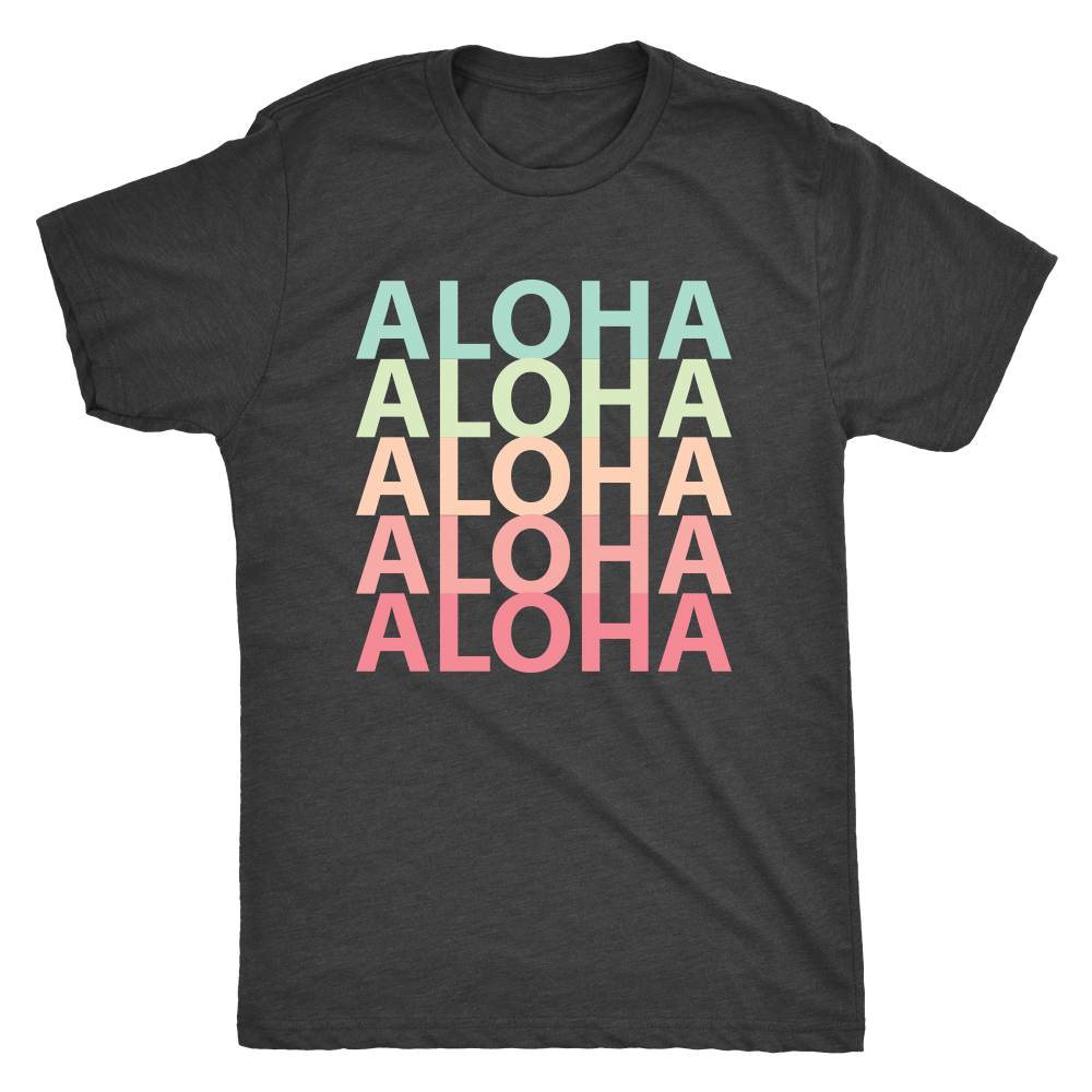 Mens Rainbow Aloha Logo T-Shirt
