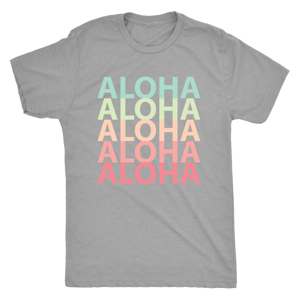 Mens Rainbow Aloha Logo T-Shirt