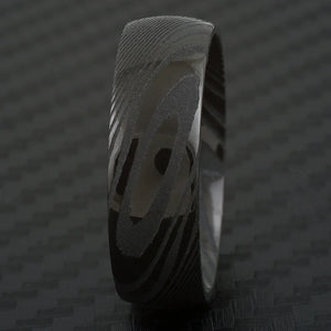 Damascus Black Tungsten Ring