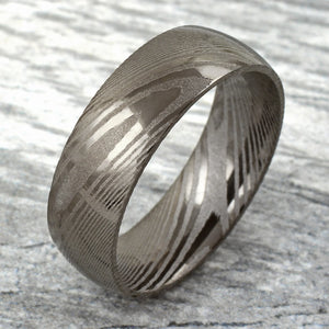 Damascus Black Tungsten Ring