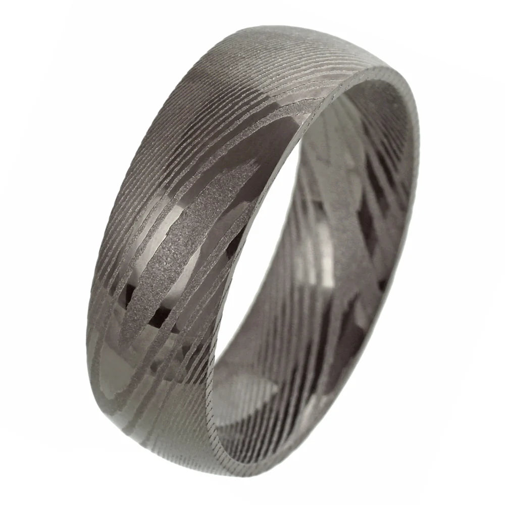 Damascus Black Tungsten Ring