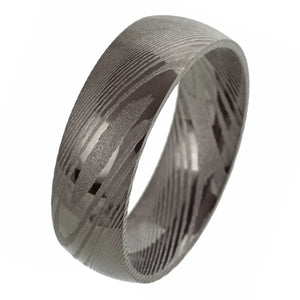Damascus Black Tungsten Ring