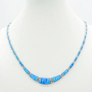 NEW - Opal Sterling Silver Link Necklaces
