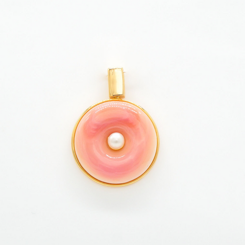 Queen Conch Shell Pendant - Donut (FREE Stainless Chain Included)
