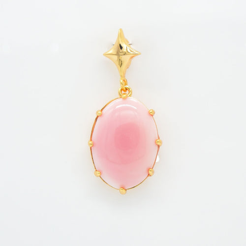 Queen Conch Shell Pendant - Cabochon (FREE Stainless Chain Included)