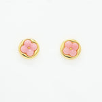 Queen Conch Shell Round Clover Post Earring