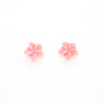 Queen Conch Shell Plumeria Post Earring
