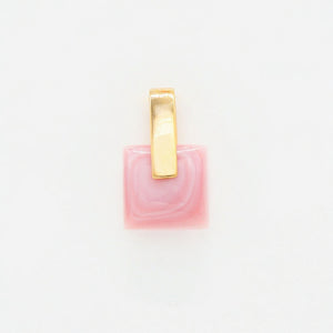Queen Conch Shell Pendant - Long Bar Square  (FREE Stainless Chain Included)