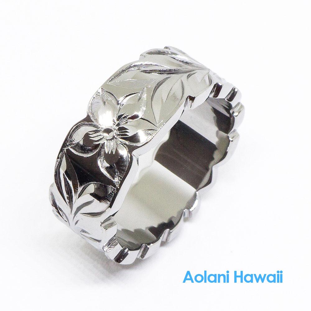 Black Silver Hawaiian Jewelry Ring (8mm width)
