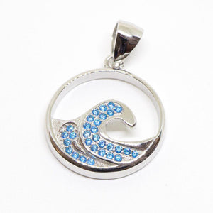 
            
                Load image into Gallery viewer, Ocean Wave Sterling Silver Pendant
            
        