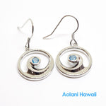 Ocean Wave Sterling Silver Earring Pierce