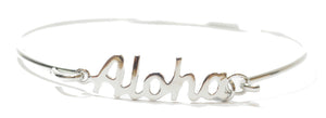 Stainless Steel  "ALOHA" Wire Bracelets