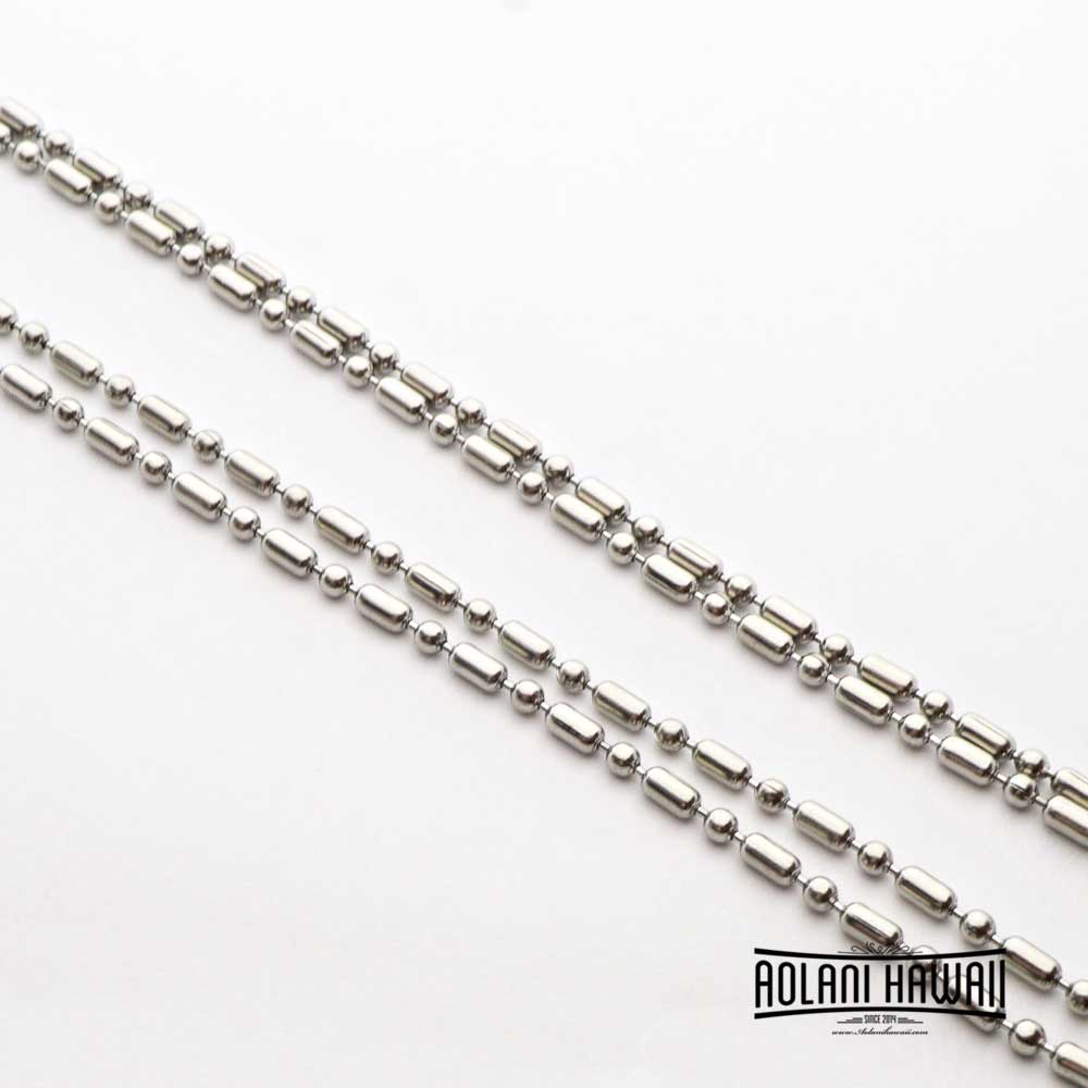 Stainless Steel Pendant with Hawaiian Koa Wood (10mm, CZ Stone, Free Stainless Chain included)
