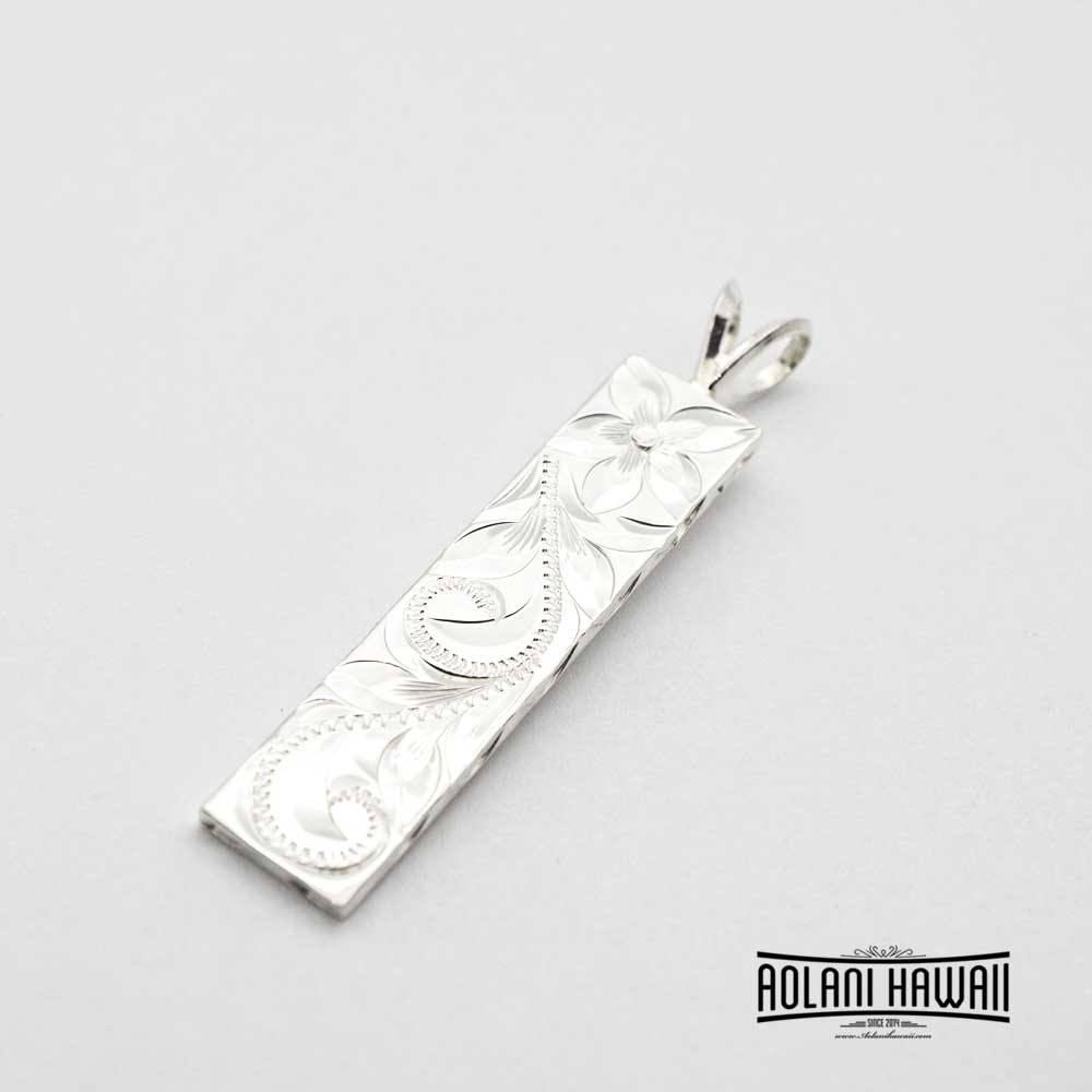 Traditional Hawaiian Hand Engraved Silver Pendant