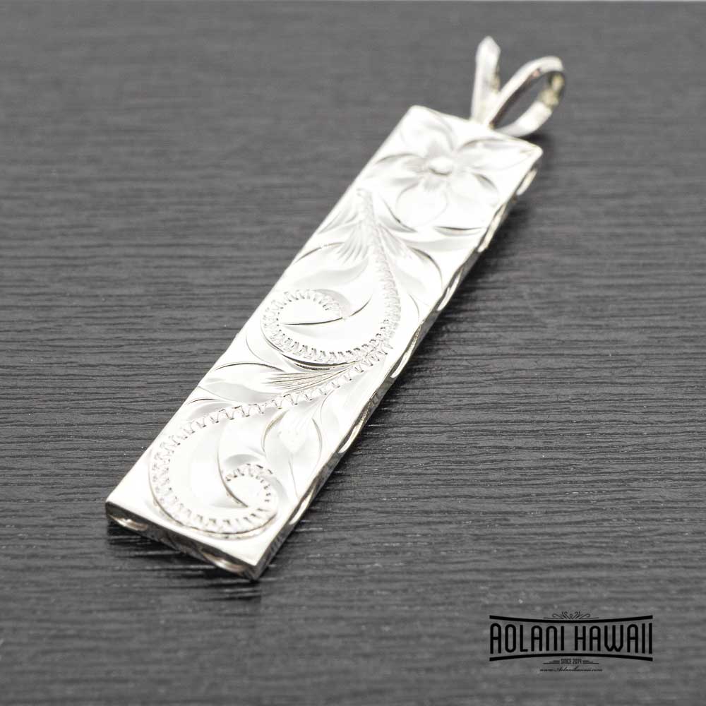 Traditional Hawaiian Hand Engraved Silver Pendant