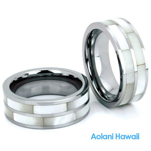Mother of Pearl Tungsten Ring(6mm - 8mm width)