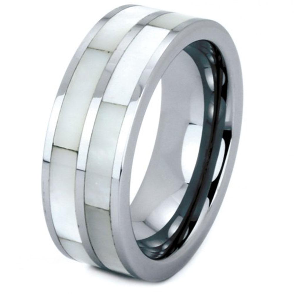 Mother of Pearl Tungsten Ring(6mm - 8mm width)
