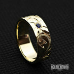 Handmade Hawaiian Ring 14k Gold Ring with Birth Stone