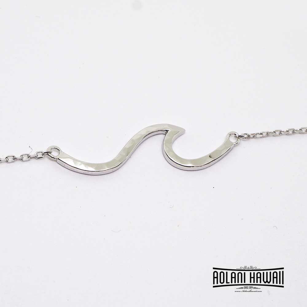 Sterling Wave Pendant Necklace Koa Wood, Opal and Mystic Stone
