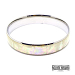 White Abalone Stainless Steel Bracelet (4mm - 12mm width)