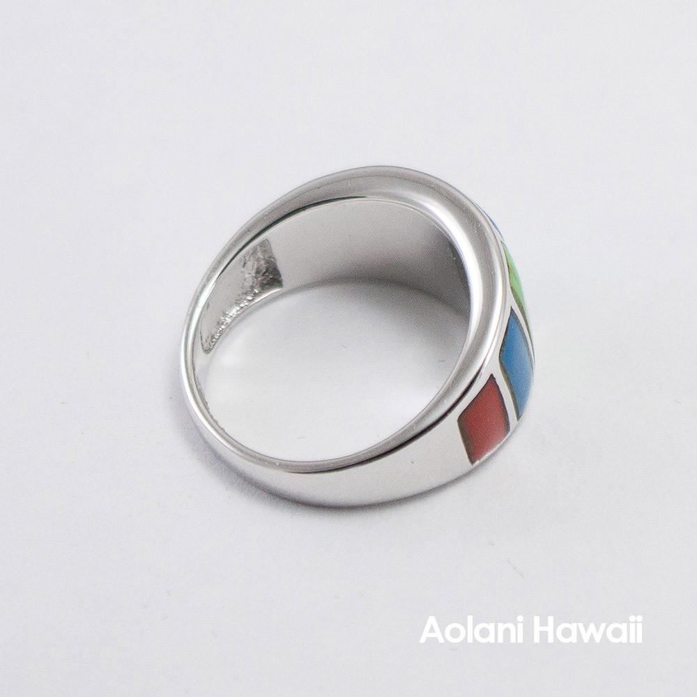 925 Sterling Silver Stone Inlay Ring