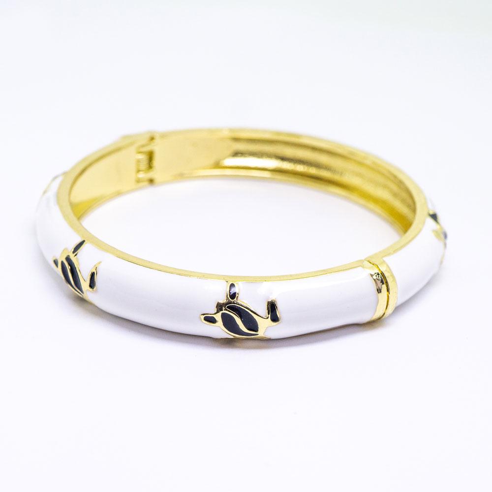 Enamel Bracelet Bangle - Turtle (Honu) Style