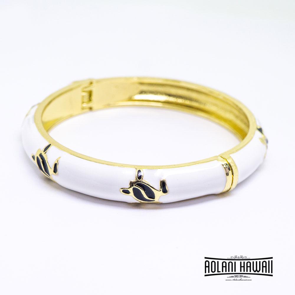 Enamel Bracelet Bangle - Turtle (Honu) Style