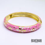 Enamel Bracelet Bangle - Tiare Flower Style