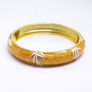 Enamel Bracelet Bangle - Palm Tree Style