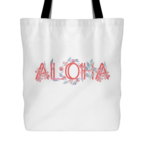 Floral Aloha Logo Tote Bag