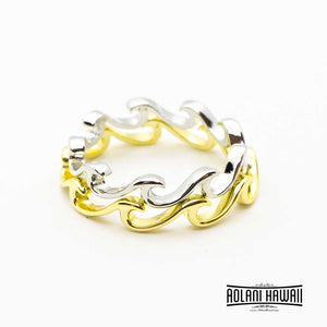 
            
                Load image into Gallery viewer, Petite Wave Sterling Silver Ring
            
        