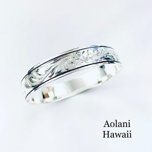 Handmade Traditional Hawaiian Engraved Sterling Silver Bracelet