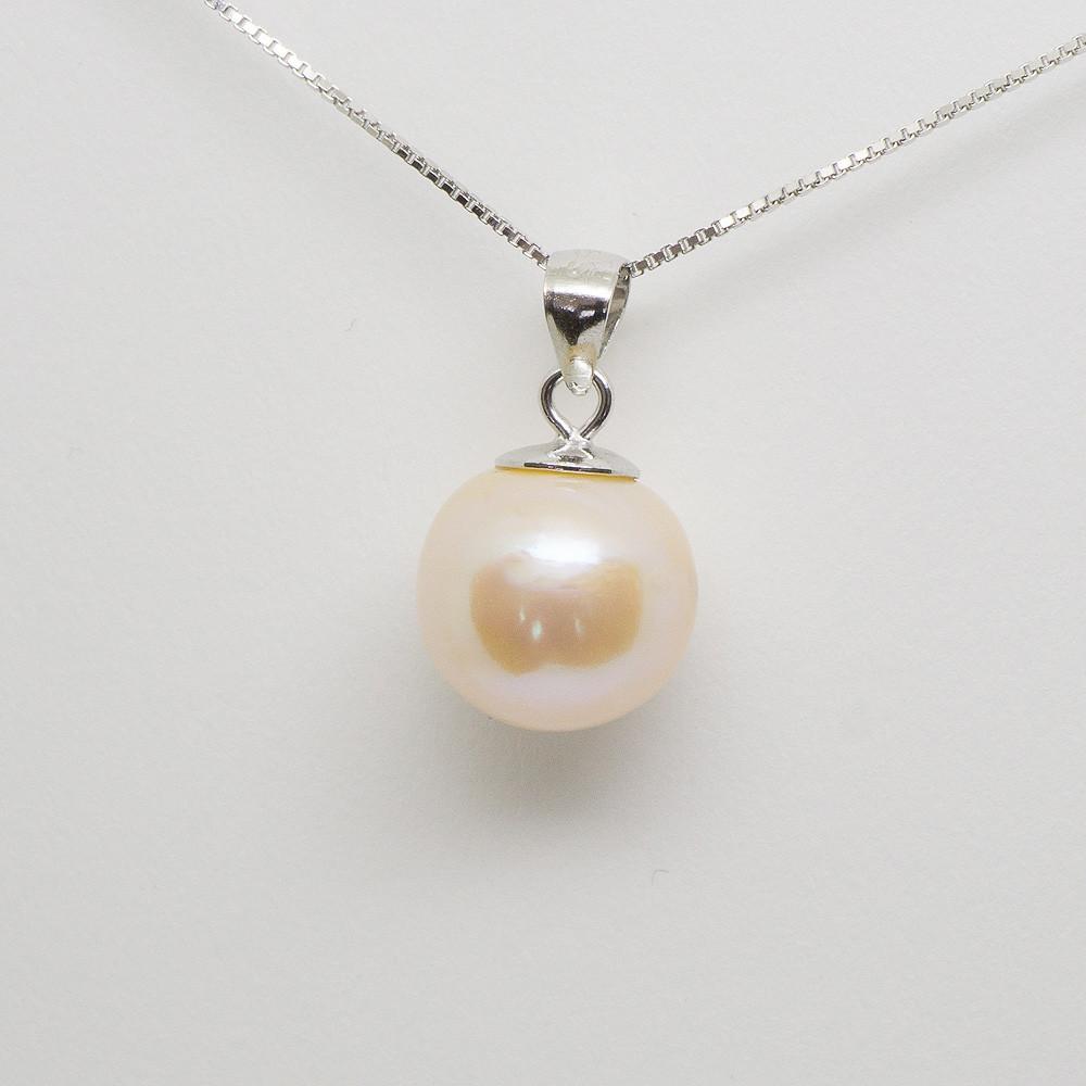 Pearl Necklace Pendant with Sterling Silver Chain