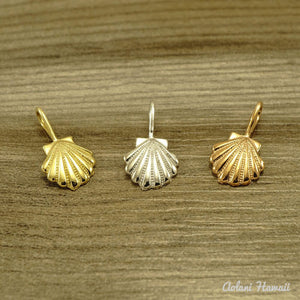 
            
                Load image into Gallery viewer, 14k Gold seashell Pendant with Singapore Chain - Aolani Hawaii - 3
            
        