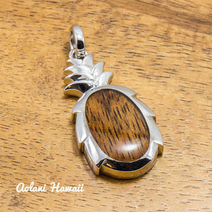 Hawaii Pineapple Pendant Handmade with 925 Sterling Silver (20mm x 35mm FREE Stainless Chain Included) - Aolani Hawaii - 1
