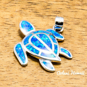 Hawaii Turtle Pendant Handmade with 925 Sterling Silver (20mm x 25mm FREE Stainless Chain Included) - Aolani Hawaii - 1
