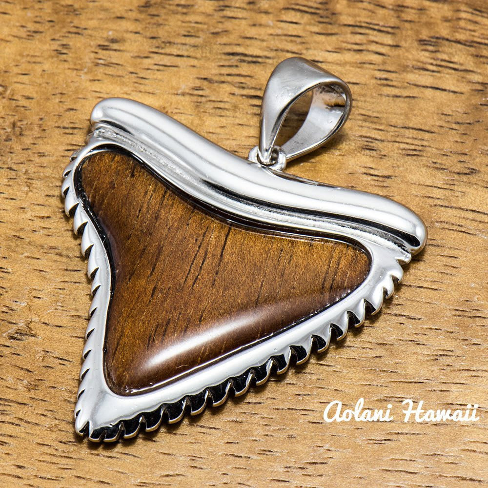 Sterling Shark Tooth Pendant Handmade with 925 Sterling