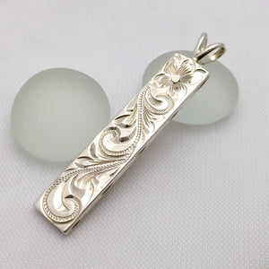 Traditional Hawaiian Hand Engraved Silver Pendant - Aolani Hawaii - 1