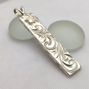 Traditional Hawaiian Hand Engraved Silver Pendant - Aolani Hawaii - 2
