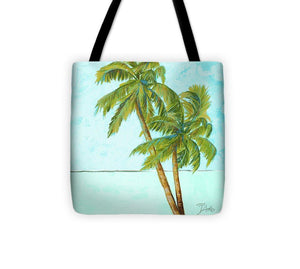 Hawaiian Beach Palm Blue I Tote Bag