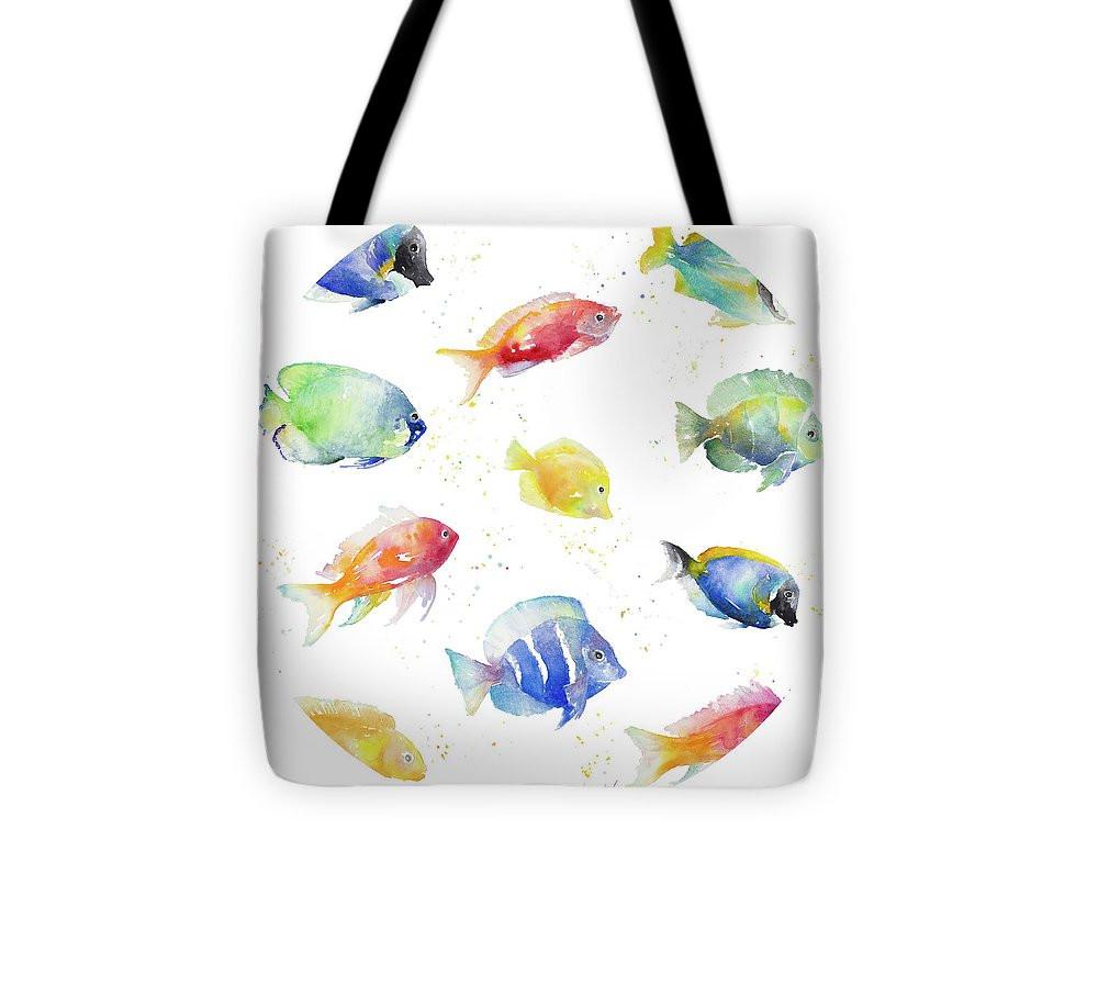 Tropical Fish Round Tote Bag