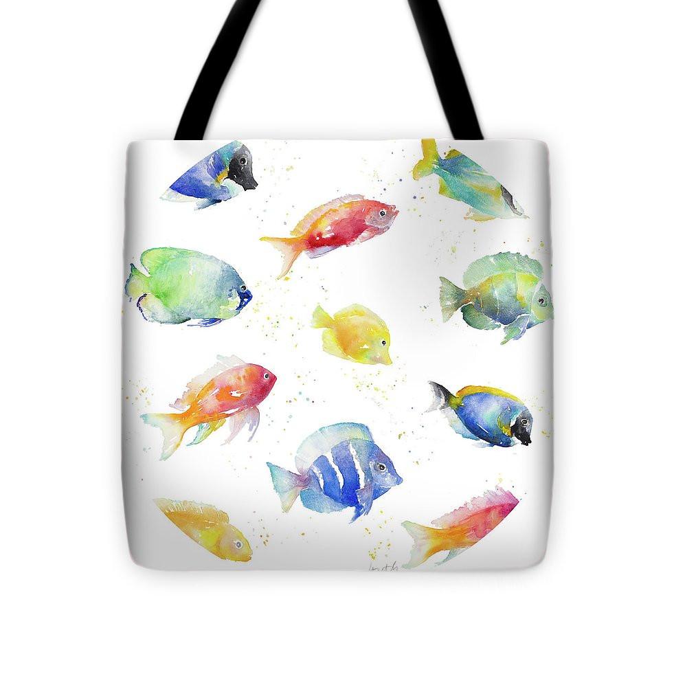 Tropical Fish Round Tote Bag