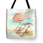 Umbrella On The Beach I Tote Bag