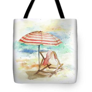 
            
                Load image into Gallery viewer, Umbrella On The Beach II Tote Bag
            
        