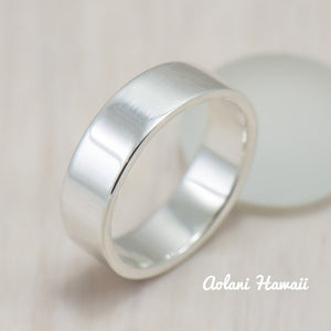 925 Sterling Silver Flat Ring (4mm - 8mm width, Flat style) - Aolani Hawaii - 2